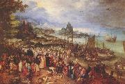 Jan Brueghel Sea port with the lecture of Christ china oil painting artist